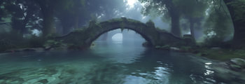 Mysterieuze Brug in een Sprookjesbos