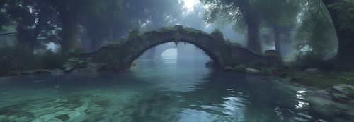 Mysteriöse Brücke im Märchenwald
