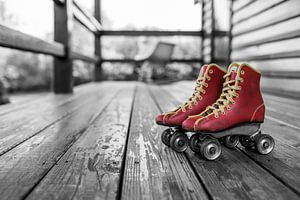 rote Rollschuhe