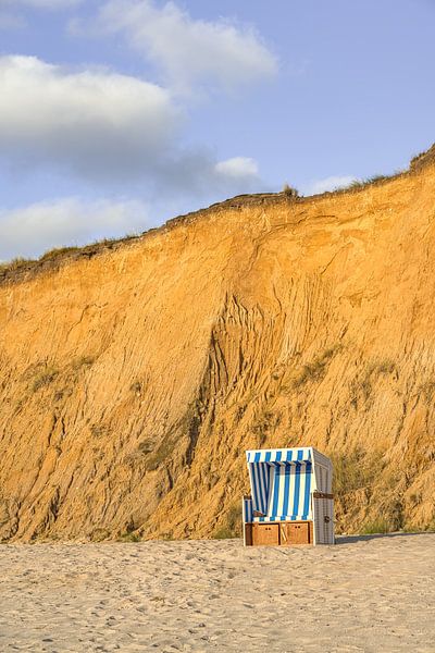 Beach chair at the Red Cliff on Sylt by Michael Valjak