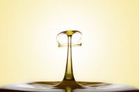 Drop splash collision in yellow