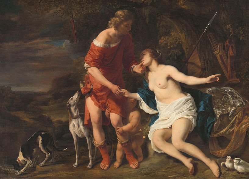 Venus und Adonis, Ferdinand Bol von Meisterhafte Meister