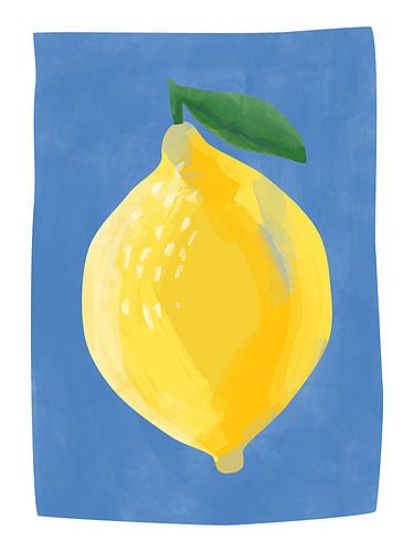 Simplistic Painting of a Lemon