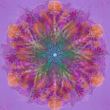 Kaleidoscoop, paars en oranje