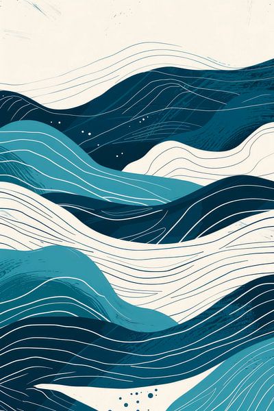 Golven van stilte en beweging van Poster Art Shop