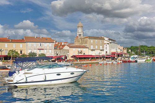 Krk stad op het eiland Krk, Adriatische Zee, Kroatië
