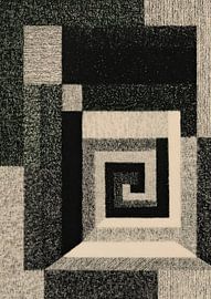 Spirale géométrique monochrome sur Niklas Maximilian