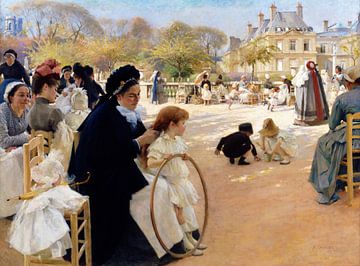 Albert Edelfelt,Les jardins du Luxembourg, Paris, 1887