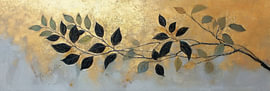 Botanical Frieze VI - Feuilles noires