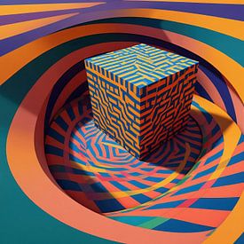 Abstratct werk met 3d effect in kleur van The Photo Artist