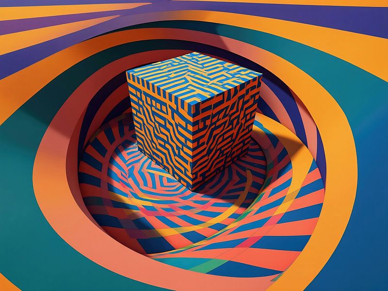 Abstraktes Arbeiten mit 3d-Effekt in Farbe von The Photo Artist