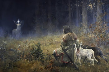Knight Beside White Horse