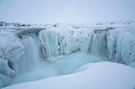 De Hrafnabjargafoss op IJsland in de winter van Danny Budts thumbnail
