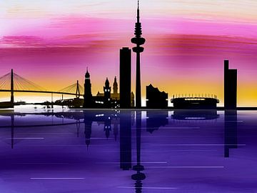 "Skyline Hamburg" 2021 von Keep Magic