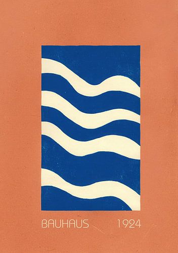 Bauhaus Minimalist Wave Design 1924 by Niklas Maximilian