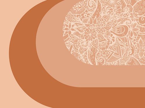 Retro-Bögen mit Blumendruck liegend 5/6