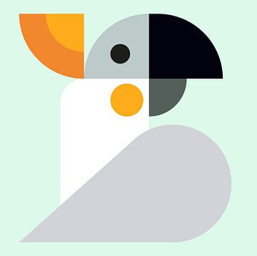 Grafisch vogels - Kaketoe van Tim de Leeuw