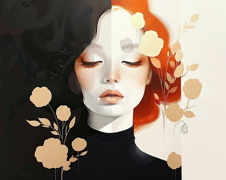 Weibliches Porträt | Duale Essenz von Wunderbare Kunst
