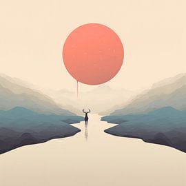 Scène magique de cerfs sur ByNoukk