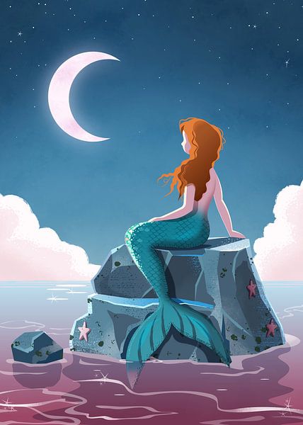 Mermaid in the Moonlight by Eduard Broekhuijsen