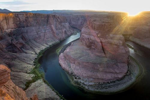 sunset over horse shoe bend