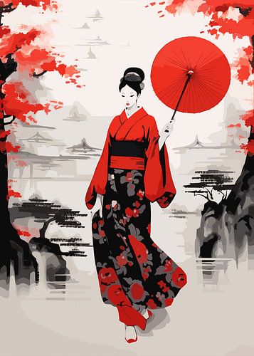 Japanische Malerei Ukiyo