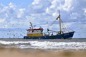 Vissersboot op de Noordzee