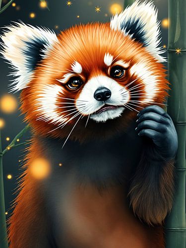 Rode Panda Schattig
