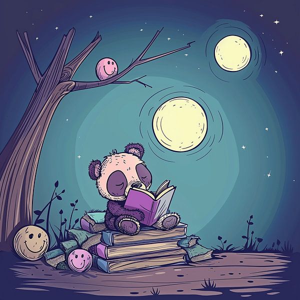 Bücherwurm Panda von Karina Brouwer