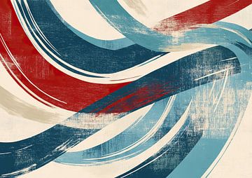 Rode en Blauwe Bewegingskunst van Modern Collection