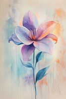 Bloem van Dageraad Abstracte Levendigheid in Pasteltinten