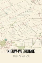 Alte Karte von Nieuw-Weerdinge (Drenthe)