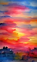 Kleurrijke zonsondergang 2