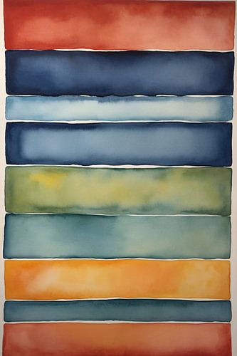 Horizon van Waterverfkleuren