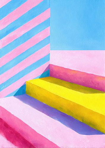 Minimalistische geometrische pastelkunst