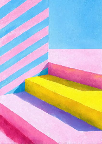 Minimalist pastel geometry art by Niklas Maximilian