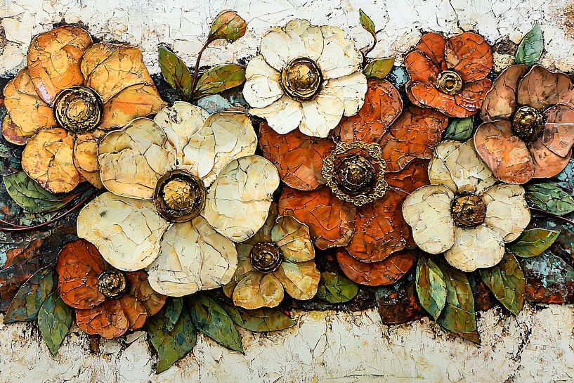 Fleurs aux couleurs chaudes par Art & Soul Creations