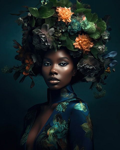 Frau und Blumen von Imagine
