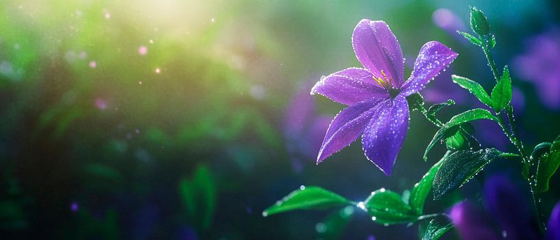 Purple blossom in soft morning light by Poster Art Shop