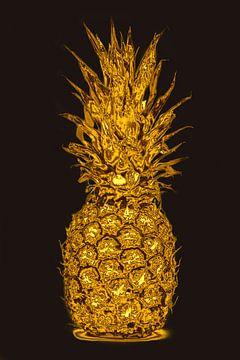 gouden ananas in de|Groovy Champagne style van Humphry Jacobs