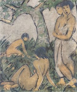 Badende Mädchen, Otto Mueller - 1911