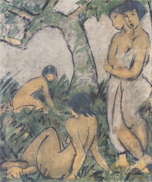 Badende Mädchen, Otto Mueller - 1911 von Atelier Liesjes