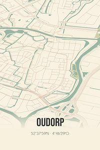 Vieille carte d'Oudorp (Hollande du Nord) sur Rezona