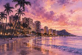 Lavender Honolulu – Evening Colours of Waikiki