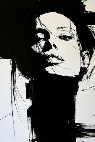 Émotion mystique en noir et blanc
