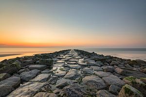 Wellenbrecher an der Nordsee