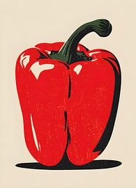 Stylised peppers in red by drdigitaldesign