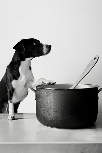 Hond in de keuken