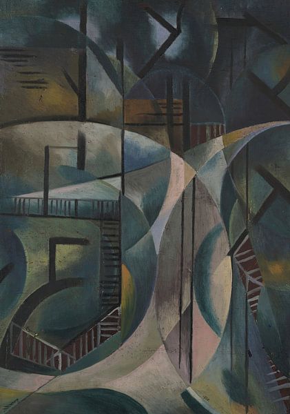 Fritz Stuckenberg - Landschap in het park (1920) van Peter Balan