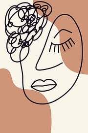 abstract minimalist face by pcperle